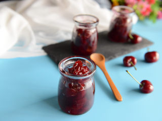 15、自制樱桃果酱,成品图。