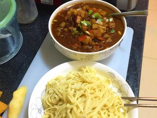 11、土豆牛肉酱面,拌面开始享用