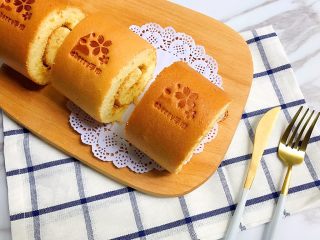 19、胖胖卷——肉松沙拉蛋糕卷,新定制的烫印正好到了，试了下还不错