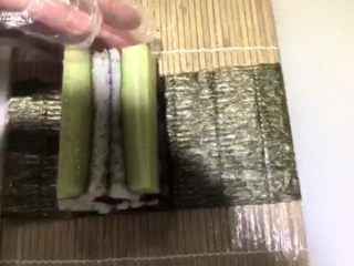 6、四喜寿司卷,重叠起来