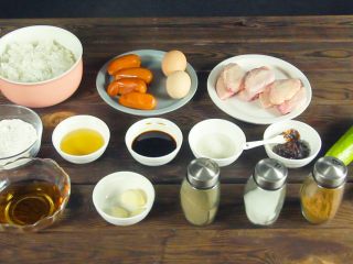 1、鸡翅包饭！颜值逆天 好吃到跳舞,准备食材如图