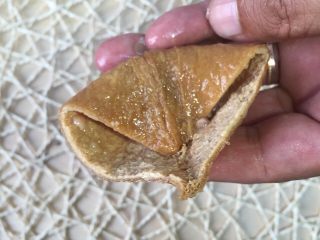 4、蒸烤鲜肉豆包,将日式豆皮从切口处撕开填入办好的肉馅（6-7分满），将底部封好。