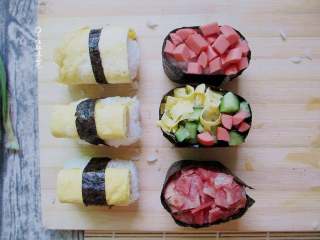 11、简易版寿司拼盘,上面放上自己喜欢的菜