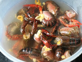 5、≈湖北油焖大虾≈,处理好的虾子再清洗一遍，沥干水分备用