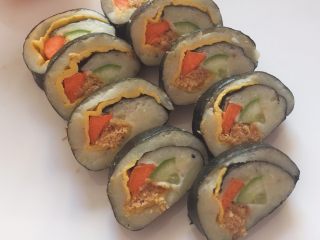 15、土豆泥寿司,美味做好了,简单吧