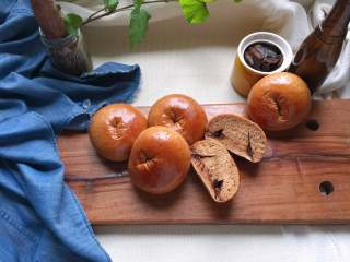 25、巧克力胖肚脐面包|手揉党,咖啡+红糖+黑巧，看似甜腻，实则刚刚好哦～