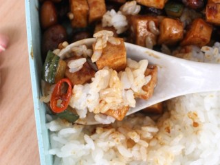 15、美味下饭宫保豆腐,和着汤汁拌饭特别好吃！
