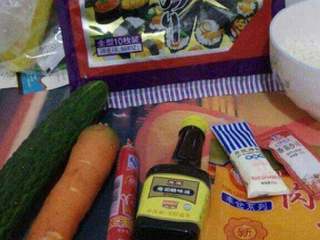 1、日本寿司,准备材料