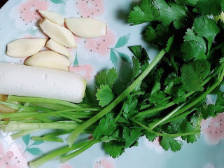 3、番茄火锅,准备好葱姜蒜待用。