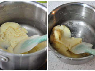 6、西班牙油条——吉拿果,放回炉火上继续以中小火加热至锅底出现一层薄膜状即可关火。