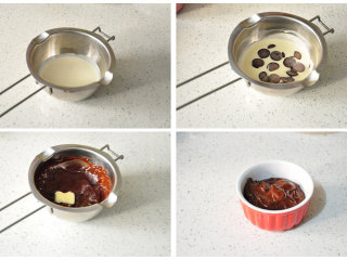 16、西班牙油条——吉拿果,吉拿果也可以搭配巧克力酱,淡奶油小火煮至微沸,放入巧克力币,搅拌均匀,再加入软化好的无盐黄油,搅拌至顺滑即可。