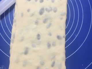 24、中种葡萄干吐司,往上下两端擀长一些