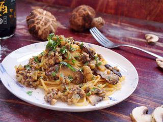 13、日式菌菇意面,完成