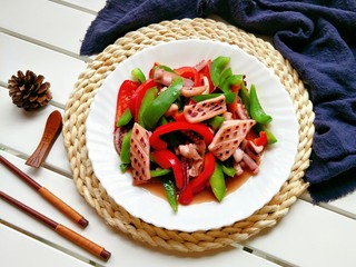 13、青椒炒鱿鱼,成品图