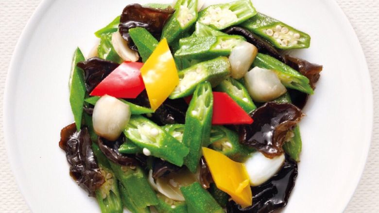 百合木耳炒秋葵