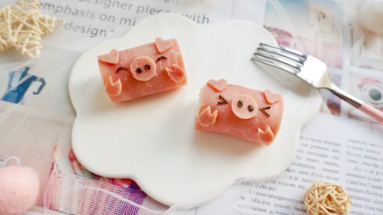 小萌猪火腿饭团