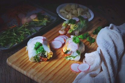 越南春卷春天的小清新