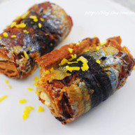 烤秋刀鱼吐司手卷