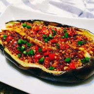 微波炉美食香烤茄子