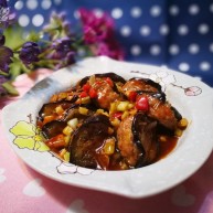 泰式甜辣酱烧汁茄夹肉