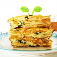 红薯千层烘蛋饼甜甜的香香的滑滑的