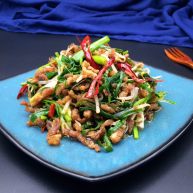 豆芽爆炒小肉丝