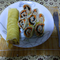 美容养颜豆皮蔬菜肉卷—送给美丽的女神们