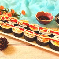 辣白菜肉松寿司卷