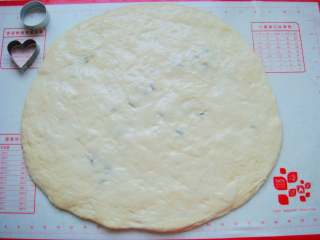 16、葡萄干司康,擀成一厘米厚的面片。