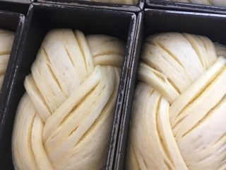 15、奶香北海道,醒发60到80分钟 刷蛋液 烘烤 上150 下230 30分钟左右即可