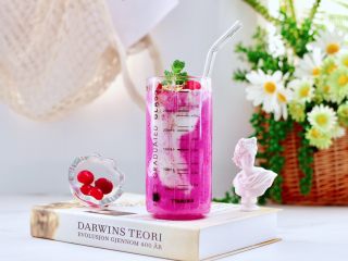 13、火龙果蔓越莓麦片酸奶昔,关键是口感好又营养丰富。