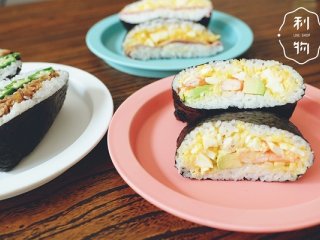 18、5分钟口袋饭团,鲜虾牛油果