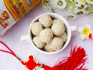 11、奶香芋泥芝麻球,成品。
