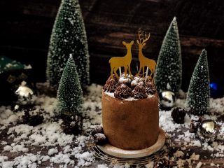 25、圣诞咖啡奶油蛋糕,成品图