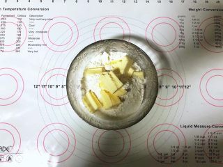 1、红豆沙小小酥,1、把酥皮中除了全蛋液以外的所有材料倒入盆中。
