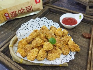 11、鸡米花,搭配上番茄酱