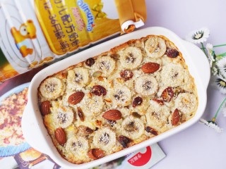 13、香蕉牛奶烤燕麦,成品。