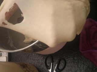 10、香软手撕椰蓉土司????,大概到扩展阶段。出现了膜就可以了。撑开。是锯齿状的。