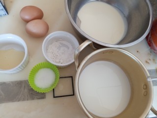 2、奶香鸡蛋布丁,称重