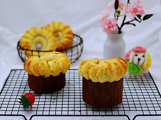 20、椰蓉奶香面包圈,好看又好吃。