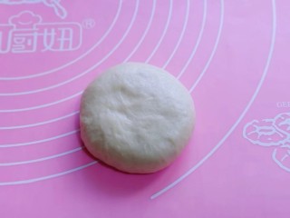 11、花式椰蓉面包,如包子手法将其包起来，并捏紧，收口朝下，用手掌心轻轻按压，如图。(一定要捏紧)依次做完！