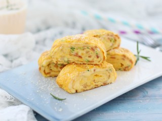 15、芝士培根鸡蛋卷,成品图