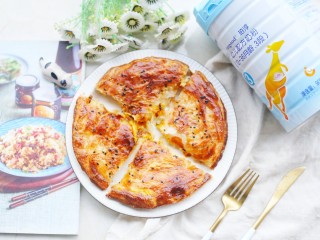 14、酥到掉渣的爆浆奶香芝士红薯饼,成品。