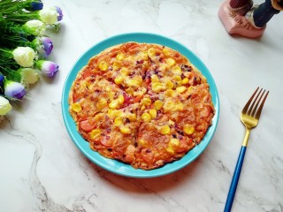 15、手抓饼披萨,宝贝说太好吃了，妈妈再去做一个。