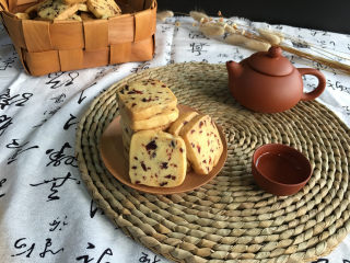 16、蔓越莓曲奇饼干,成品图。