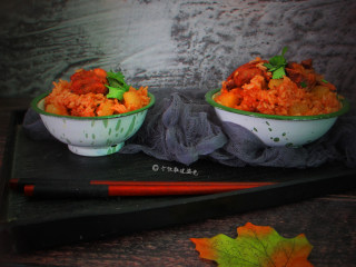 10、排骨焖饭,有肉有菜又方便，这么冷的天气吃着真是很温暖啊。