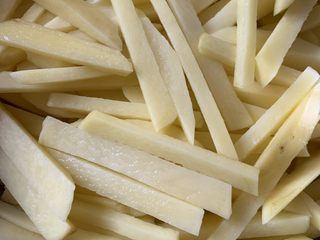 7、香炸薯条,控水