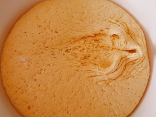 5、香肠馒头卷,面已发好 有很多的蜂窝状孔洞