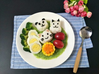 14、咖喱鸡肉便当+小熊便当,没有任何技术含量的两款便当