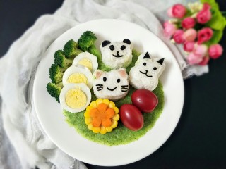 15、咖喱鸡肉便当+小熊便当,成品图~